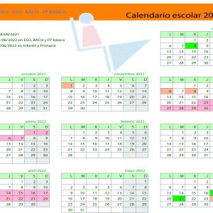 Calendario Escolar Valencia 2021-2022